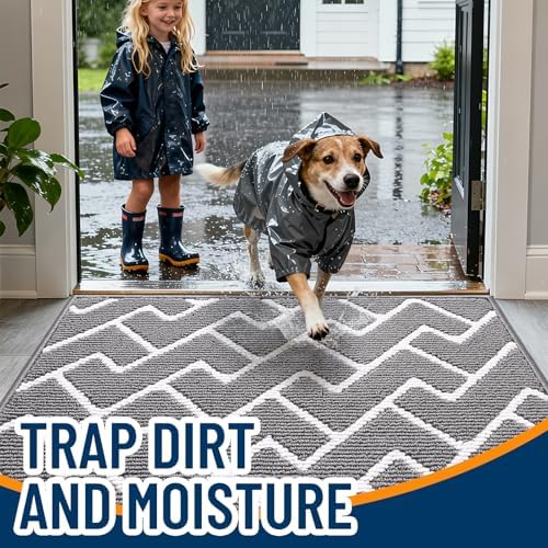 OLANLY Front Door Mat 59x23, Low-Profile Easy Clean Doormat - Image 2