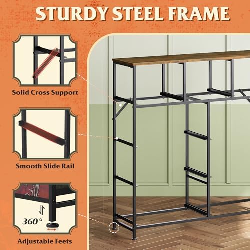 WLIVE Tall Dresser for Bedroom, 9 Drawer Chest of Drawers - Image 7