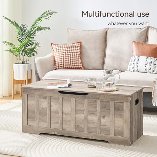 VANKILEY 47.2" Storage Chest Extra Large, Wooden Storage Bench. - Image 4