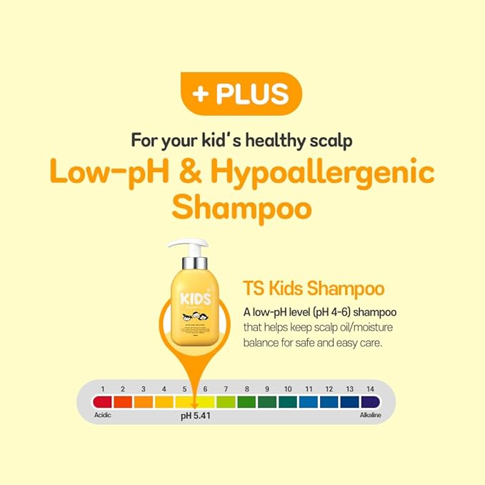 TS Kids Shampoo For Itchy, Dandruff Scalp Kids | Treatment for kids | Free Sulfate, Parabens, Silicones, Allergen (14.1 fl oz, 400ml)