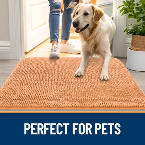 OLANLY Dog Door Mat for Muddy Paws 70x24, Super Absorbent Chenille Mud Mat - Image 6