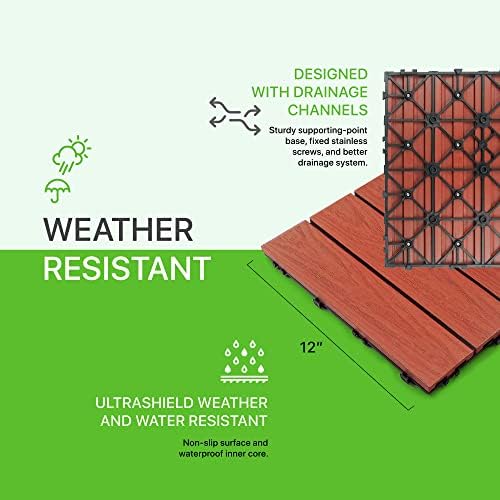 NewTechWood UltraShield Naturale 1 ft. x 1 ft. Composite Deck Tiles - Image 4