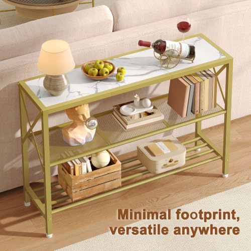 Hoctieon 3-Tier Industrial Narrow Console Table - Image 3