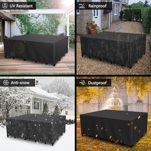 Patio Furniture Covers 120" L x 60" W x 34" H Outdoor Table Covers Waterproof - Image 7
