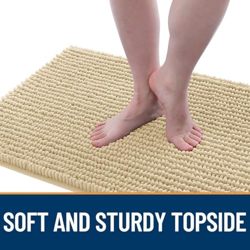 OLANLY Dog Door Mat for Muddy Paws 34x21, Extra Absorbent Chenille Mud Mat - Image 3