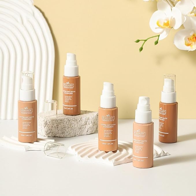 Flawless Matte Liquid Foundation Makeup, Vegan & Cruelty-Free, Liquid Oil-Free Foundation Face Makeup for Combination & Oily Skin, Longwear Medium-Full Coverage (03, 30ml)