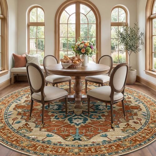 RELEANY Washable Area Rug, Round 10ft - Image 3