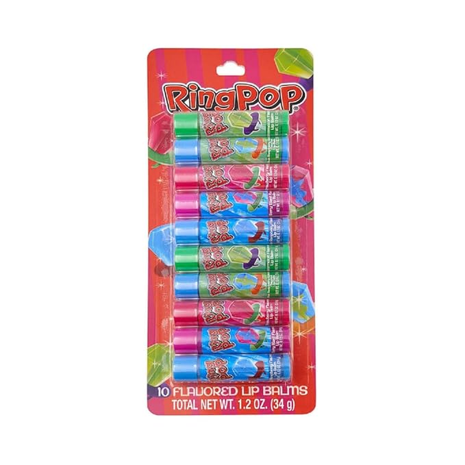 Taste of Beauty Flavored Lip Balm Sets | Make Great Gifts, Stocking Stuffers, Valentine's, Easter Basket Stuffers (Ring Pop)