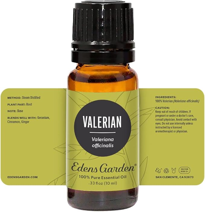 Edens Garden Valerian Essential Oil- 100% Pure Premium Grade, Undiluted, Natural, Therapeutic, Aromatherapy, The Best for Diffuser, Skin, Hair, Kid Safe 10 ml (.33 fl oz)