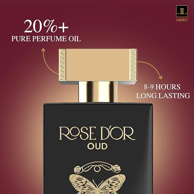 Liberty Oud Eau de Parfum for Men, 3.4 Oz,Rose Dyor Anniversary Edition, Luxury Woody Oud Perfume with Premium Scent for All-Day Freshness, Perfume for men, arabian,perfumes arabes para hombres