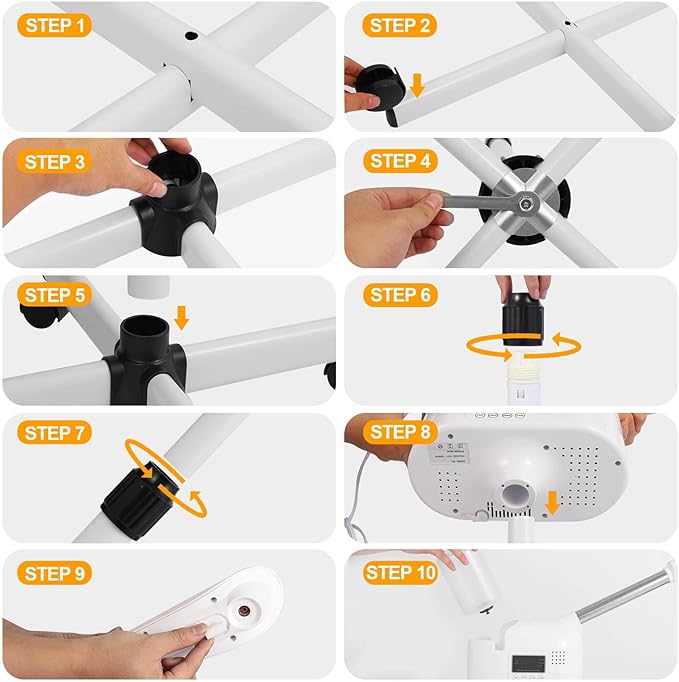 Professional Facial Steamer, Facial Steamer with Hot Mist and Timer Function, Adjustable Height Face Steamer on Wheels with 360° Rotatable Nozzle and Touch Screen for Deep Hydration and Cleaning