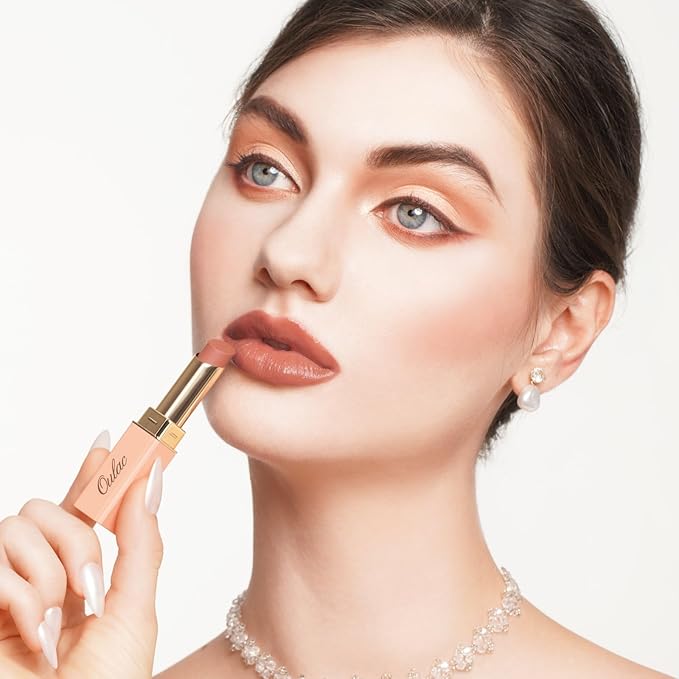 Oulac Color Rich Satin Lipstick - Pink Brown Full Coverage Lip Color, Creamy Silky-Smooth, Moisturizing, Satin Matte Finish, Infused With Shea Butter, Vegan & Clean Beauty, 4g, SG11 Breathtaking