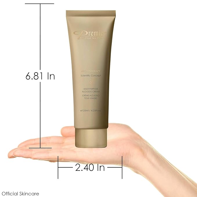 Premier Dead Sea Multi Purpose Alojodo Cream for body and face, allergen free Healthy looking Skin quick absorbing hydrating moisturizer with natural Alovera, Jojoba, Avocado minerals 4.25 Fl oz