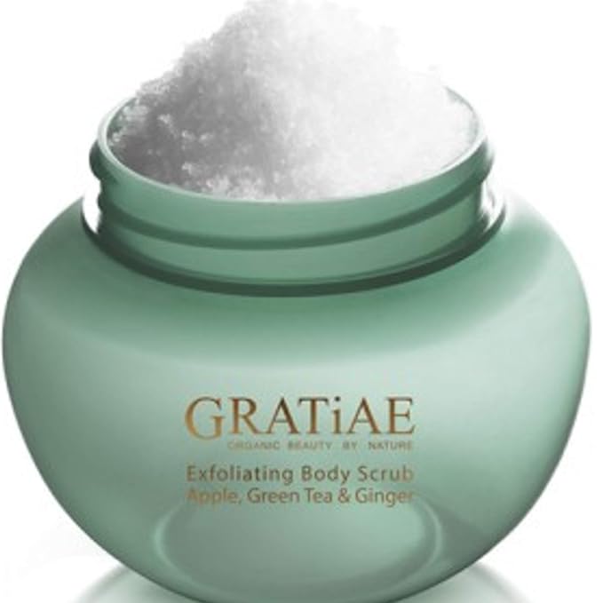 Gratiae Organic Exfoliating Salt Scrub Apple, Green Tea and Ginger 10.5 Fl oz