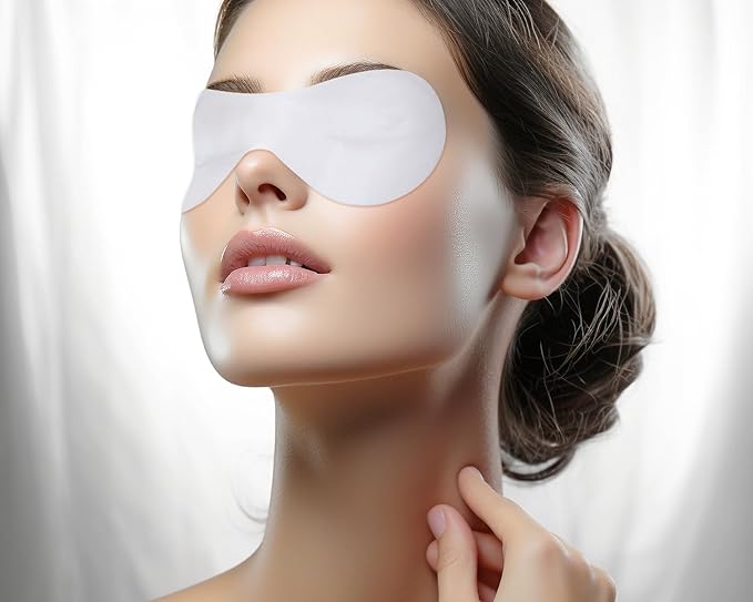 PENTA ANGEL Disposable Eye Mask Paper 50 Sheets Non Woven Eye Care Patches Cotton Spa Eye Pads Covers for Facial Skincare (100)