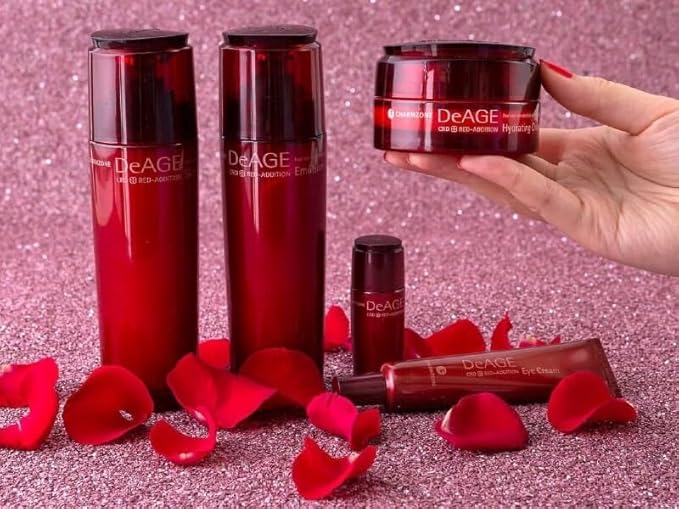 CHARMZONE DeAge Red Addition Set of 3, Red Wine Anti-aging Korean skin care routine Hydrating Nourishing (10.98 fl.oz)