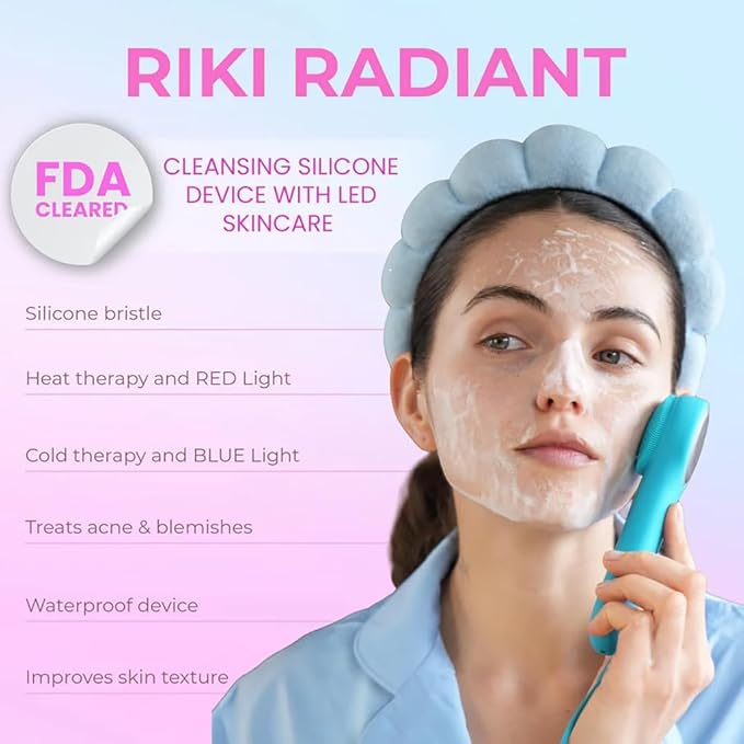 Electric Silicone Face Scrubber - 2-in-1 Facial Rotating Vibrating Exfoliating Brush - Waterproof & Portable, Rechargeable, for Cleaning, Exfoliation, Massage, Suitable for Men & Women