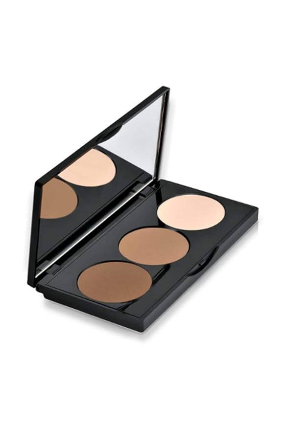 FARMASI Makeup Face Palette, Trio Eyeshadow, Long Lasting Face Sculpting, Blush and Highlighter Powder, Glow Contour Shadow Bronzer, All Skin Types, 0.52 oz. / 15 g (Face Sculpting Palette)
