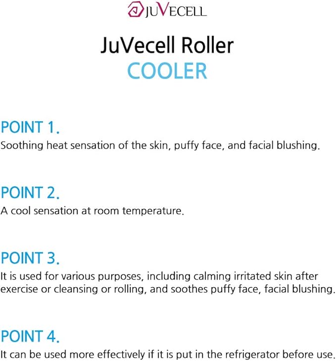 JUVECELL Ice Roller for Puffiness, Face & Eyes Cooler Facial Roller to Press Serums, Cream and Oil Into Skin, Massager Skin Care Tool, Eye Massager and Neck Roller