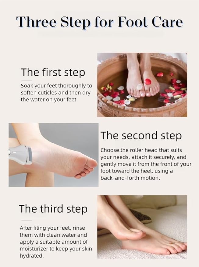 Electric Foot Callus Remover, Portable Electric Foot File with 15 in 1 Professional Pedicure Kits, Rechargeable Pedicure Tools for Foot Care, Waterproof Remover Cracked Feet & Dead Skin (Black)