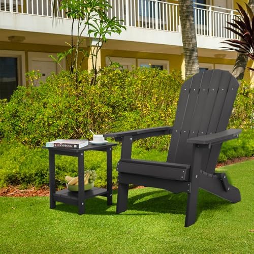 Meluvici Double Adirondack Side Table Weather Resistant, Outdoor Rectangular - Image 7