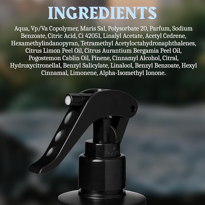 Striking Viking Sea Salt Spray for Men - Medium Hold - 6.76 Fl Oz (200ml) Blue Ocean Scent - Texturizing, Volumizing & Curl Enhancing - Beachy Texture Salt Spray for Hair