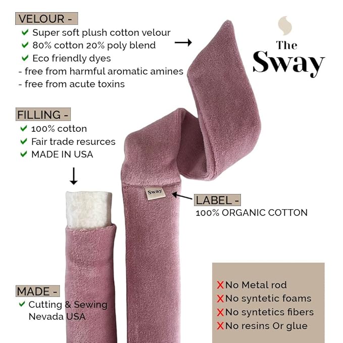 Heatless Hair Curling Ribbon Wrap: The Sway Original Heatless Curling Ribbons | Luxe Velour | Mane Label Hair Co. (Fog)