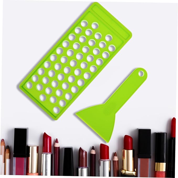 50 Lipstick Filling Mold Lip Balm Filling Spatula Lip Gloss Tray Labels for Tubes Lip Tubes Stand Tray Lip Balm Container Tray Lip Treatment Kit Diy Kit Supplies Manual Plastic