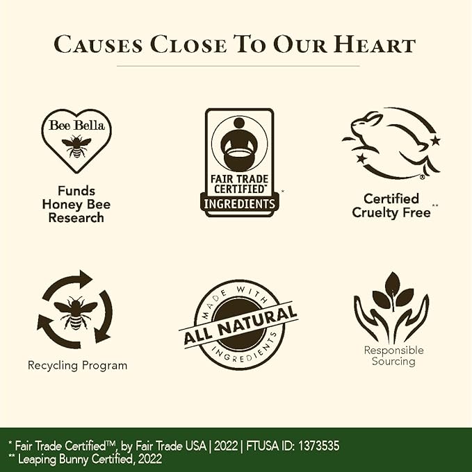 Bee Bella Lip Balm, Lavender Vanilla, 3 Pack - Hydrating, Moisturizing Lip Care, 100% Natural, Original Organic Beeswax with Vitamin E, Handmade in USA