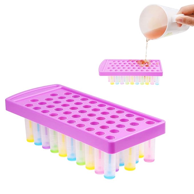 Lip Balm Filling Tray and Spatula Set - Fast and Easy to Use - Just Pour & Spread - Instantly Fills 50 Lip Balm Containers (sold separately) (Lip Balm Crafting Kit (Purple))