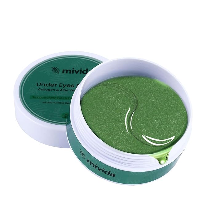 Collagen Under Eyes Patches With Aloe Vera (60 PCS) | For Puffy Eyes and Dark Circle - Anti-Aging Eye Masks for Face to Soothe Puffiness | Anti Wrinkle under eye mask