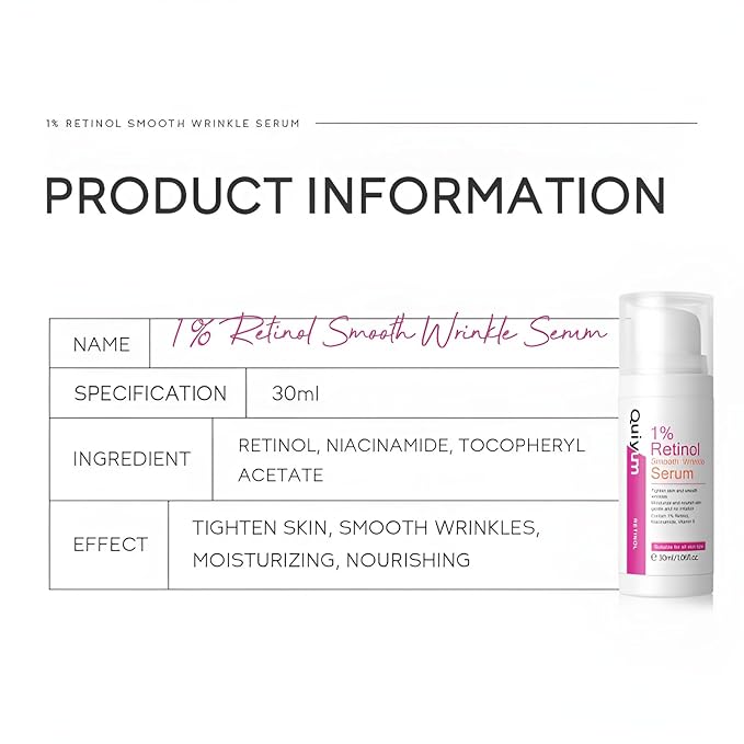 1% Retinol Serum for Face, Facial Serums for Anti Aging with Retinol, Niacinamide & Vitamin E for Fine Lines, Wrinkles & Dark Spots, Daily Skincare to Smooth & Firm Skin, 1.06 fl. oz, Pack of 2