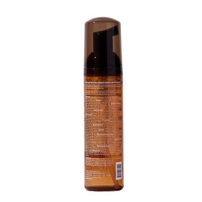Style Factor EDGE BOOSTER Extra Strength Setting Mousse โ Frizz Control, Extra Volume, and Conditioning โ 2.5oz Amber Mousse for Curly Hair