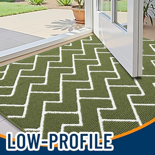 OLANLY Front Door Mat 48x32, Low-Profile Easy Clean Doormat - Image 3