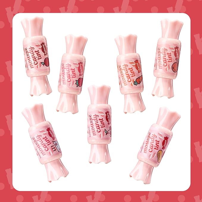 THESAEM Saemmul Mousse Candy Tint #4 Grapefruit Mousse - High Pigment Matte Finish Long Lasting Lip Stain with Honey Extracts to Hydrate Lips - Weightless & Smudge-Proof, 0.3 fl.oz.