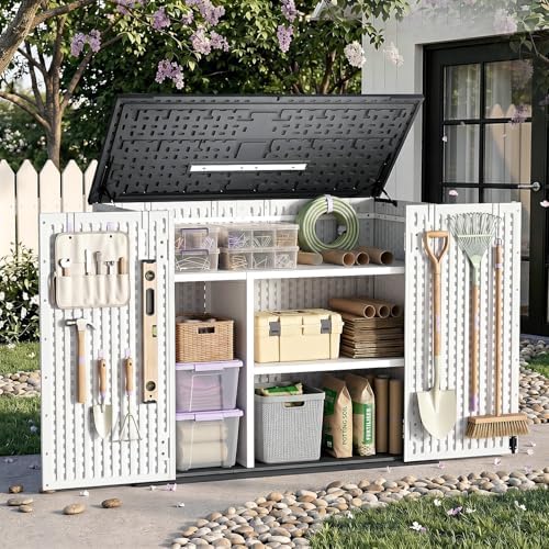 Outdoor Storage Shed Resin Waterproof Storage Cabinet - Image 3