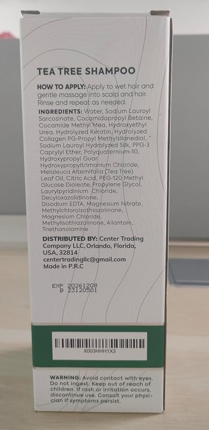 Tea Tree Oil Shampoo - Sulfate and Paraben Free with Collagen Keratin - Ideal for Women and Men with Oily Hair and Scalp Buildup - Anti Dandruff Treatment for Itchy, Dry Scalps – Salon Grade Products