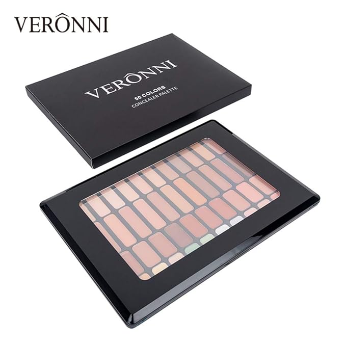 VERONNI Concealer Palette 50 Color Professional Cream Contour Makeup Cosmetic Palette Salon and Daily Use Contouring Foundation Kit (50 color concealer)