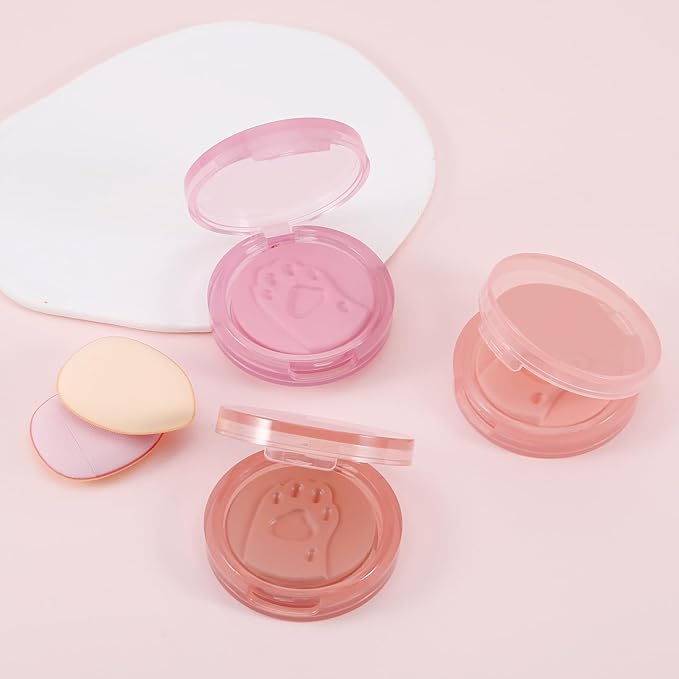 Boobeen Matte Blush Palette for Cheek, Pink Blush Cream, High Pigment Blush, Blendable Face Blusher for Confident Natural Makeup