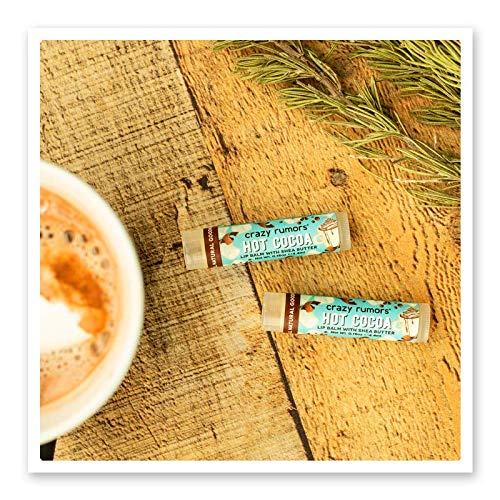 Crazy Rumors Hot Cocoa Lip Balm. 100% Natural, Vegan, Plant-Based, Made in USA (1-Pack)