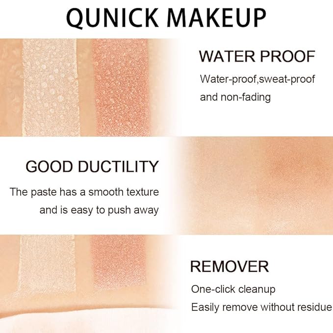 evpct 2Pcs Cream Contour Foundation Stick for Neutral Skin, Highlighter & Bronzer Pen Face Brightens & Shades Pencil Highlighting Shade Longwear Makeup Highlight Bronzer Shaping Trimming Stick, 01&03
