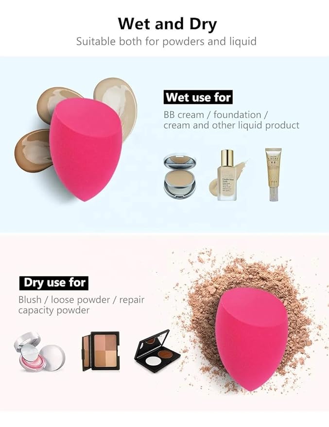 Makeup sponge latex free super soft beauty cosmetic blender, Pink