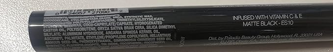 Palladio Waterproof Eyeshadow Stick with Blending Sponge, Long Lasting & Effortless Application, Smudge Free & Crease Proof Formula, Matte & Shimmer Shades, Buildable Eye Shadow (Matte Black)
