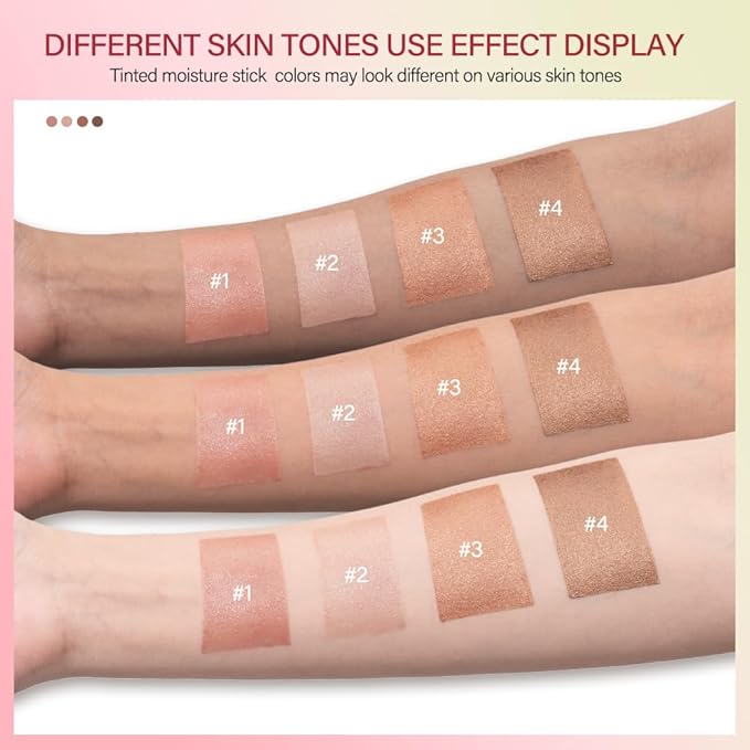 Multi-Use On The Go Bronzer Stick, Cream Contour Stick, Highlight Facial Stick Makeup, Glow Bronzer Stick for Women, Long-lasting Tinted Stick (3# Rich Glow)