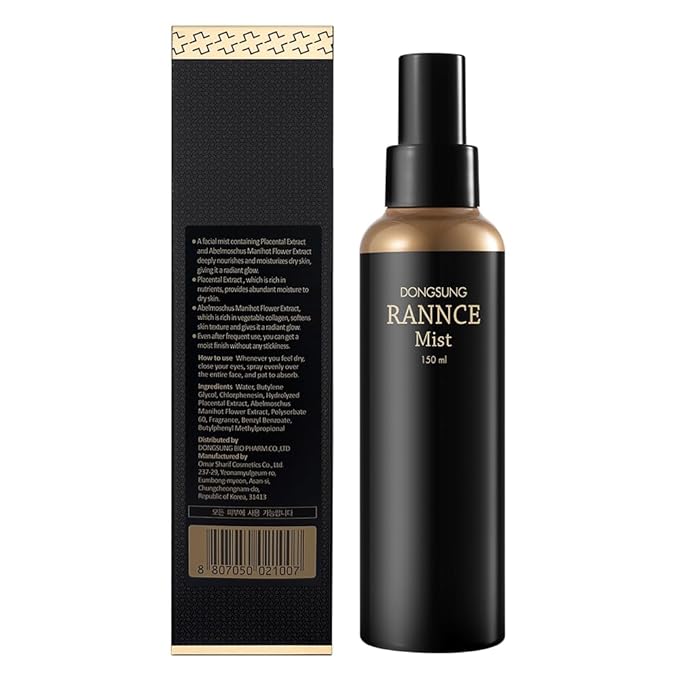 RANNCE Facial Mist, Face Mist with Okra Fruit Extract and Abelmoschus Manihot Flower Extract, Hydrates and Nourishes Skin, Day Care (Rannce, 5.07 fl oz)