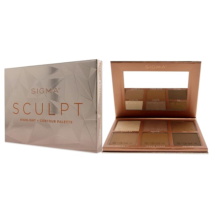 SIGMA Beauty Sculpt Highlight Plus Contour Palette Makeup Women 0.98 oz