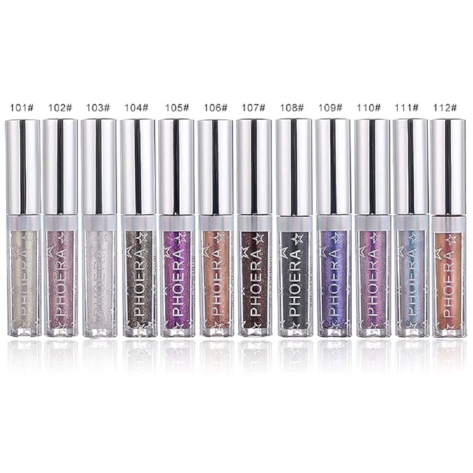 Glitter Eyeshadow,Makeup For Eyes Liquid Shimmer Sparkle Glow Light Colors Pencil Stick Shiny Long Lasting Waterproof Shining Eye Shadow Sets Metallic Pigments Metals Gloss Sparkling Pen Kit (A109)