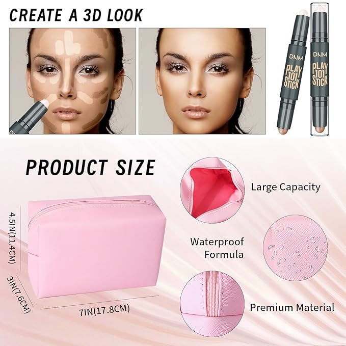 Makeup Set, Makeup Set Kit for Women Girls Teen Full Kit, Multipurpose Makeup Set, Professional & Beginner Makeup Kit Include Foundation, Face Primer, Eyeshadow Palette, Cosmetic Bag