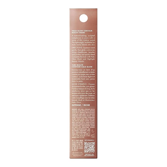 e.l.f. Halo Glow Contour Beauty Wand, Liquid Contour Wand For A Naturally Sculpted Look, Buildable Formula, Vegan & Cruelty-free, Deep/Rich