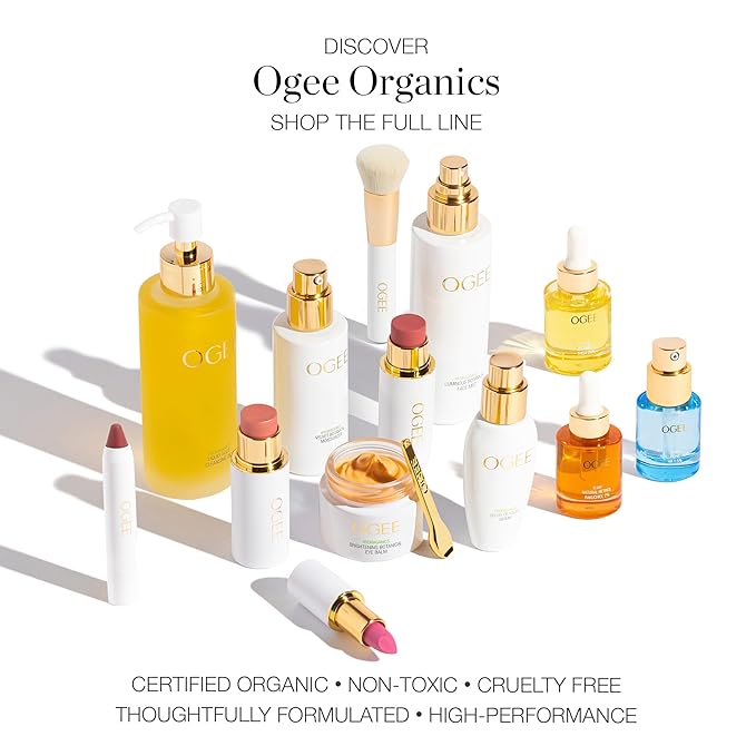 Ogee Tinted Sculpted Lip Oil - Lip Stain Made with 100% Organic Coconut Oil, Jojoba Oil, and Vitamin E - Best as Lip Balm, Lip Color or Lip Treatment - DAHLIA